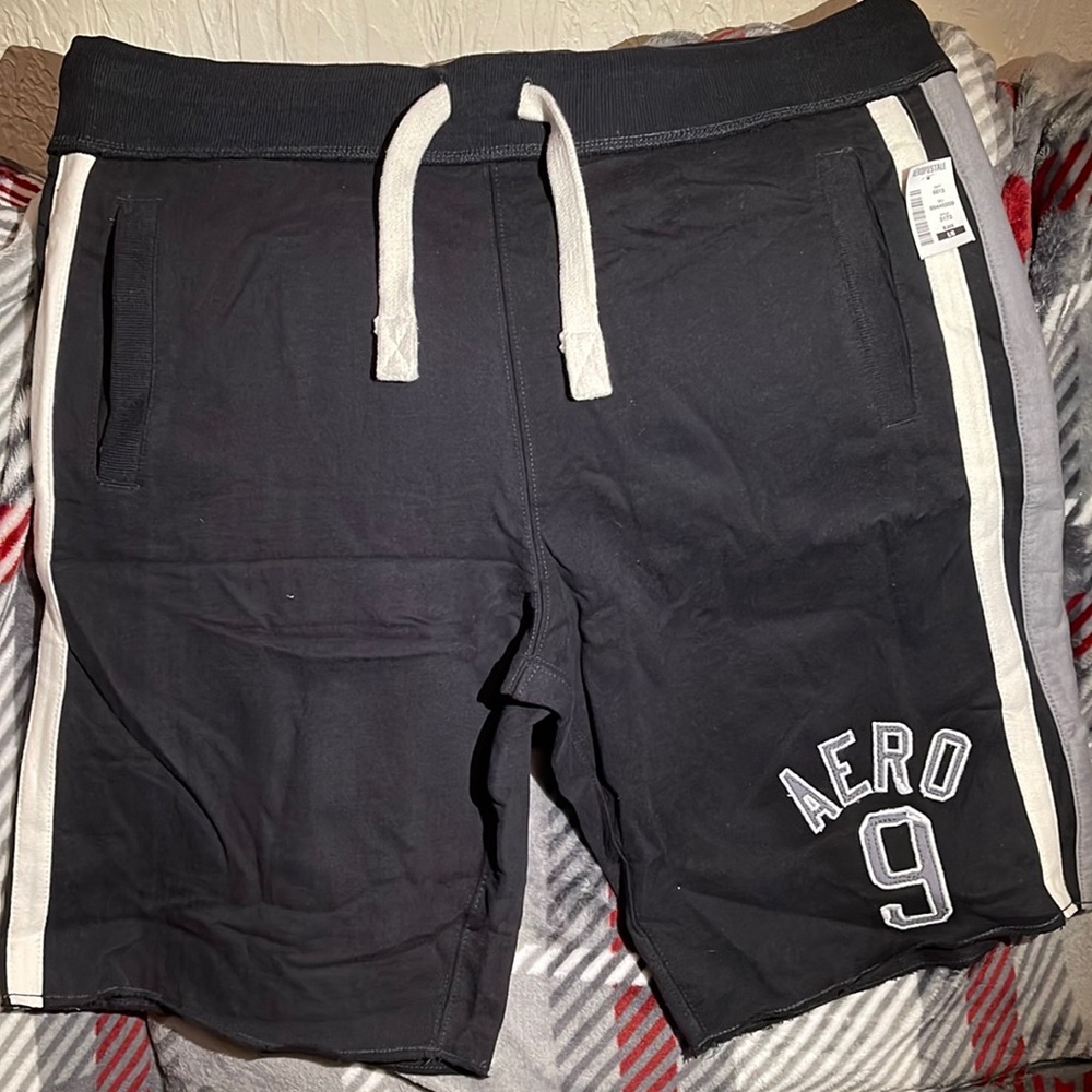 AEROPOSTALE MENS SWEATPANTS SHORTS BLACK 2010 Aeropostale A87 ⭐️NWT Black Shorts